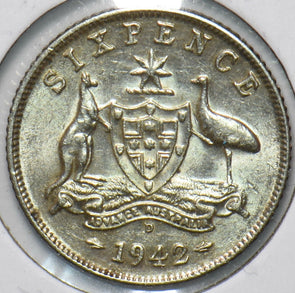 Australia 1942 6 Pence Kangaroo animal Ostrich Georgivs VI 902198 combine shippi