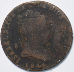 Spain 1844 8 Maravedis Lion animal 192874 combine shipping