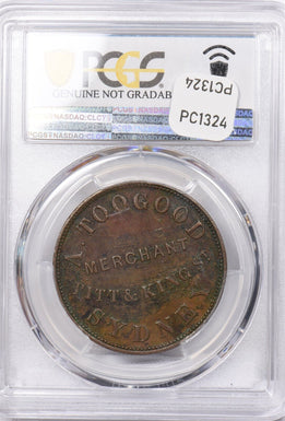 Australia 1855 Token PCGS AU KM-Tn256 A. Toogood PC1324 combine shipping