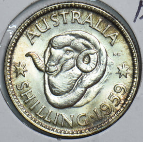 Australia 1959 Shilling BU Merino ram 241153 combine shipping