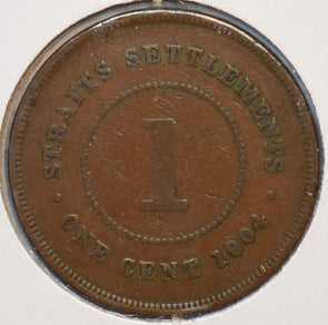 Straits Settlements 1904 Cent 294671 combine shipping