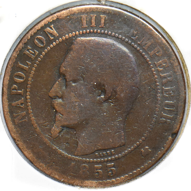 France 1855 10 Centimes Eagle animal Napoleon III 902148 combine shipping