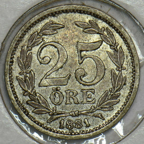 Sweden 1881 25 Ore 297879 combine shipping