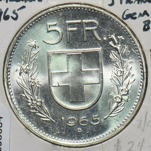 Switzerland 1965 B 5 Francs Gem BU 295684 combine shipping