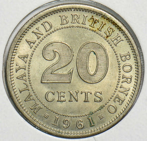 Malaya 1961 20 Cents 0 240835 combine shipping