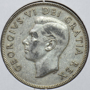 Canada 1950 50 Cents Lion animal Horse No lines in 1950 150605 combine shipping
