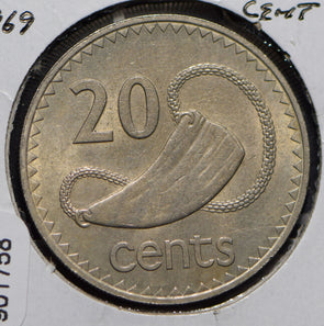 Fiji 1969 20 Cents  901758 combine shipping