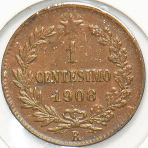 Italy 1908 Centesimo Vittorio Emanvele III 293004 combine shipping