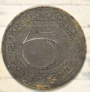 Germany 1918 5 Pfennig Hor Bam Neckar 293103 combine shipping