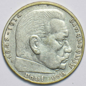Germany 1937 2 Reichsmark Eagle animal 197265 combine shipping