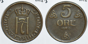 Norway 1913 5 Ore 198601 combine shipping