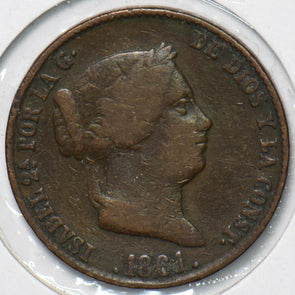 Spain 1861 25 Cent 902505 combine shipping