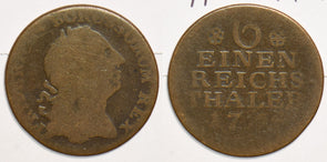 German States 1776 1/6 Thaler Brandenburg preussen. Copper 199089 combine shippi