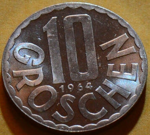 Austria Y-90 Proof 1964 10 Groschen A0002 combine shipping