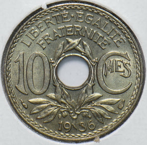 France 1936 10 Centimes 192087 combine shipping