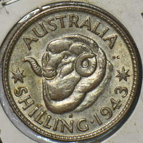 Australia 1943 S Shilling Merino animal 195138 combine shipping