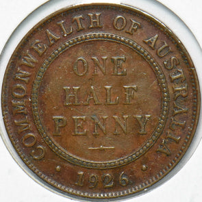 Australia 1926 Georgivs V 1/2 Penny 192152 combine shipping