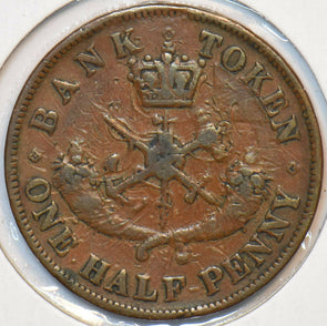 Canada 1851 1/2 Penny Horse animal Dragon Bank Token 296527 combine shipping