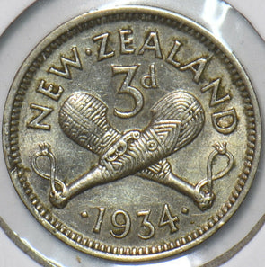 New Zealand 1934 3 Pence 151351 combine shipping