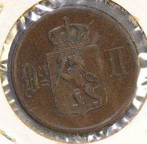 N0119 Norway 1879 5 Ore lion animal  combine shipping