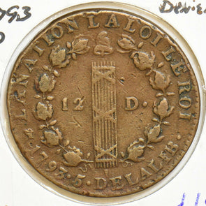 France 1793 D 12 Deniers F0143 combine shipping