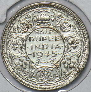 British India 1945 B 1/2 Rupee UNC 194476 combine shipping