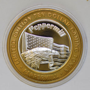 casino chip token silver eagle animal peppermil nevada BU0347 combine shipping