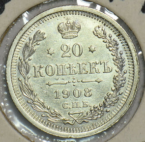 Russia Empire 1908 20 Kopeks 197446 combine shipping