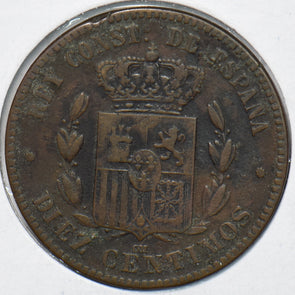Spain 1879 10 Centimos 902487 combine shipping