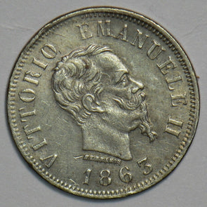 Italy 1863 50 Centesimi 298268 combine shipping