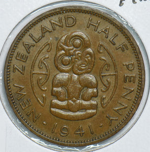 New Zealand 1941 1/2 Penny 198898 combine shipping