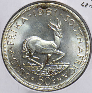 South Africa 1961 50 Cents Springbok animal 490269 combine shipping
