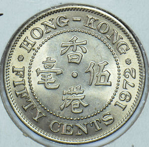 Hong Kong 1972 50 Cents  290509 combine shipping