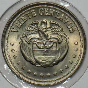 Colombia 1964 20 Centavos Eagle animal 196085 combine shipping