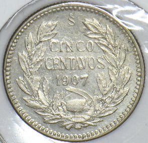 Chile 1907 5 Centavos Condor animal 291191 combine shipping