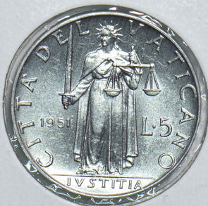 Vatican 1951 5 Lire 198611 combine shipping