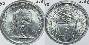 Vatican 1942 2 Lire 299019 combine shipping