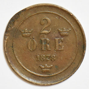 Sweden 1878 2 Ore 240635 combine shipping