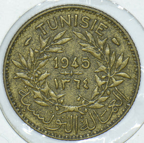 Tunisia 1945 AH 1364 Franc Emu 191438 combine shipping