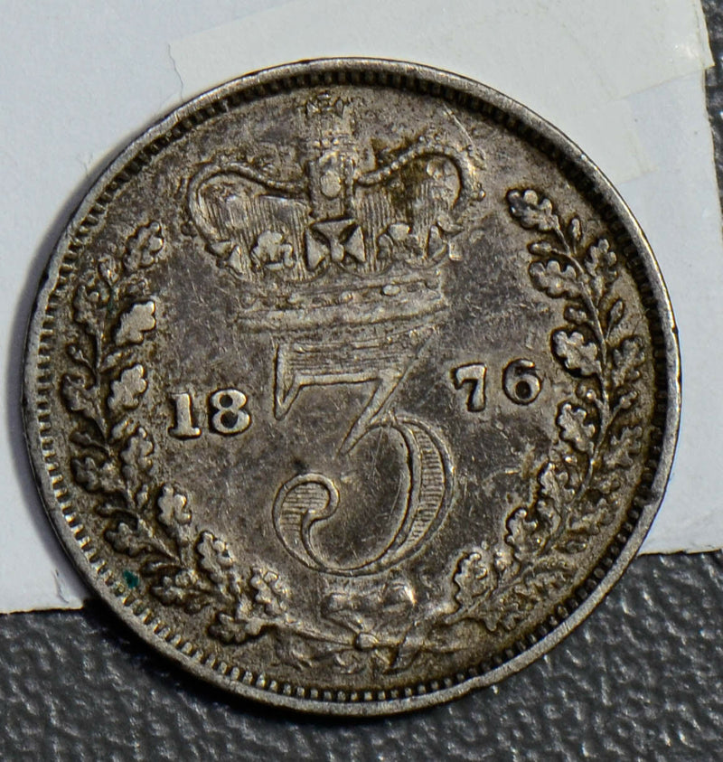 Great Britain 1876 3 Pence silver threepence GR0249 combine shipping
