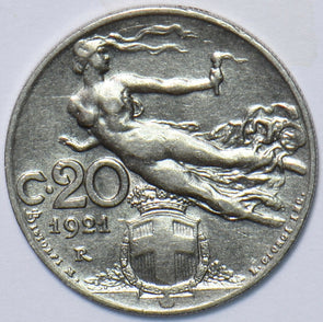 Italy 1921 R 20 Centesimi 295913 combine shipping