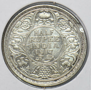 British India 1917 1/2 Rupee 490139 combine shipping