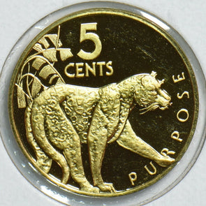 Guyana 1976 5 Cents Jaguaranimal 904441 combine shipping