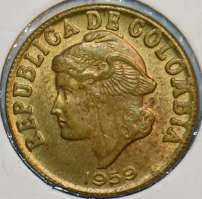 Colombia 1959 2 Centavos 297548 combine shipping