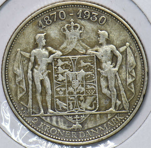 Denmark 1930 2 Kroner King Christian X's 60th birthday 195077 combine shipping