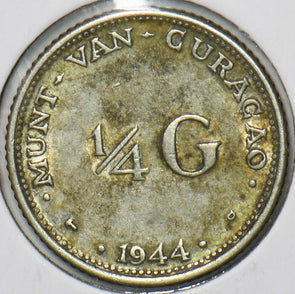 Curacao 1944 D 1/4 Gulden 903210 combine shipping
