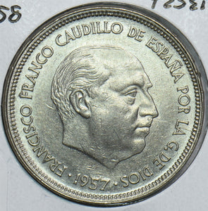 Spain 1958 25 Pesetas 241120 combine shipping