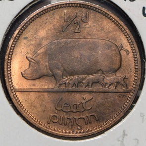 Ireland 1966 1/2 Penny Sow with piglets animal  900632 combine shipping