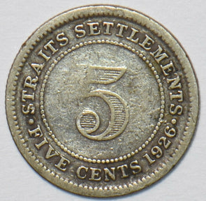 Straits Settlements 1926 5 Cents 903290 combine shipping