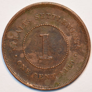 Straits Settlements 1890 Cent 151308 combine shipping